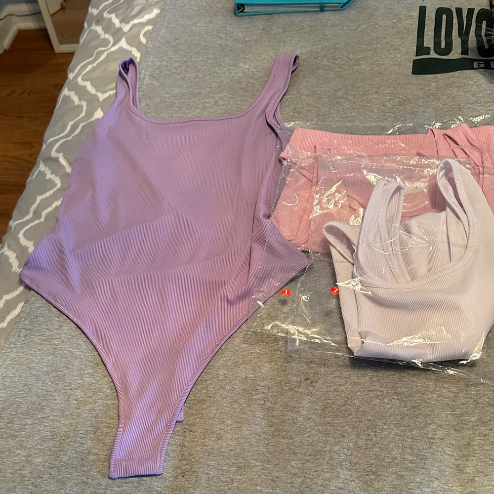 Women’s bodysuit set3 bodysuits  , size L- Amazon